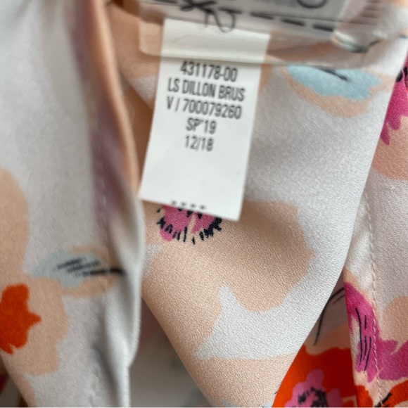Banana Republic Dhillon Classic Fit Petite Multi Coloured Floral Blouse XXS/TTP - Picture 11 of 13